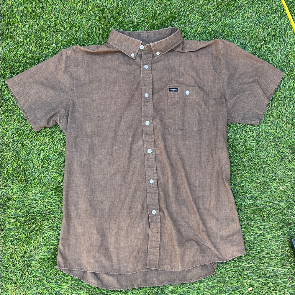 Brixton Casual Brown Button-Down Shirt